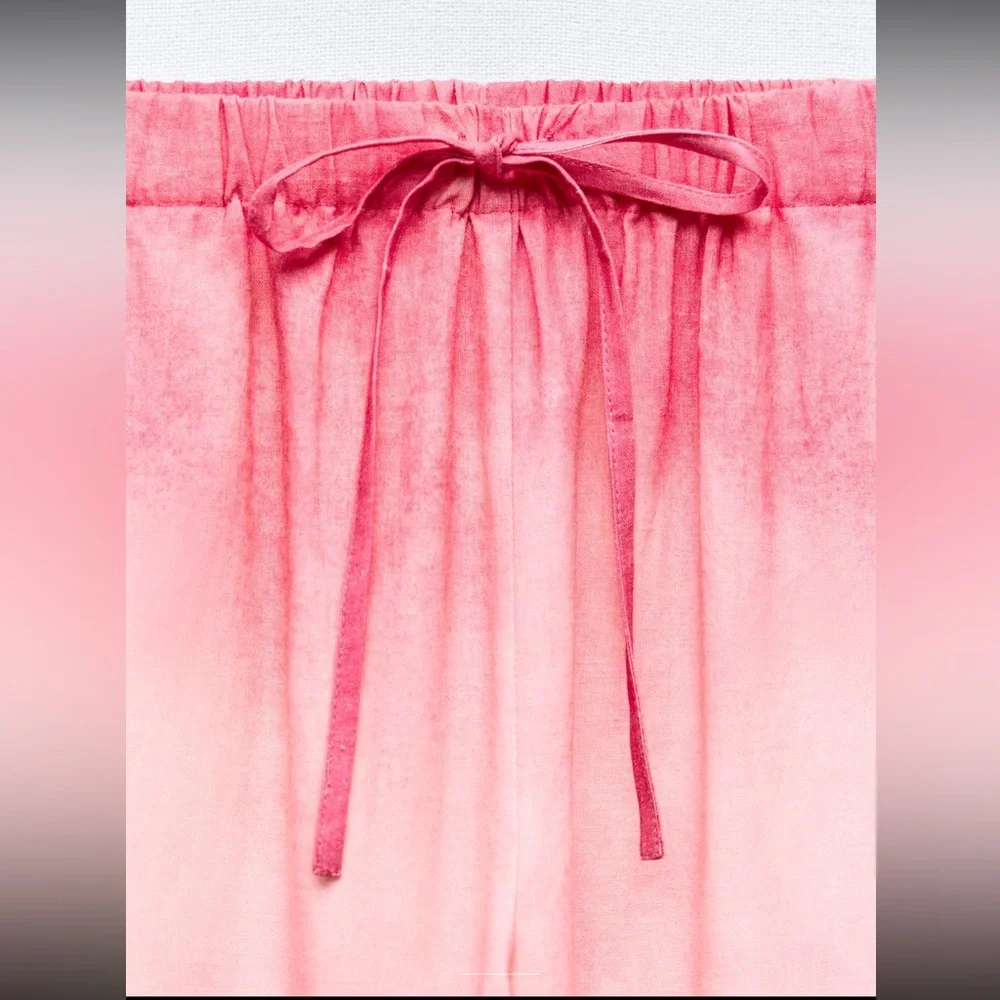 Zara tie dye pants with linen, gradient